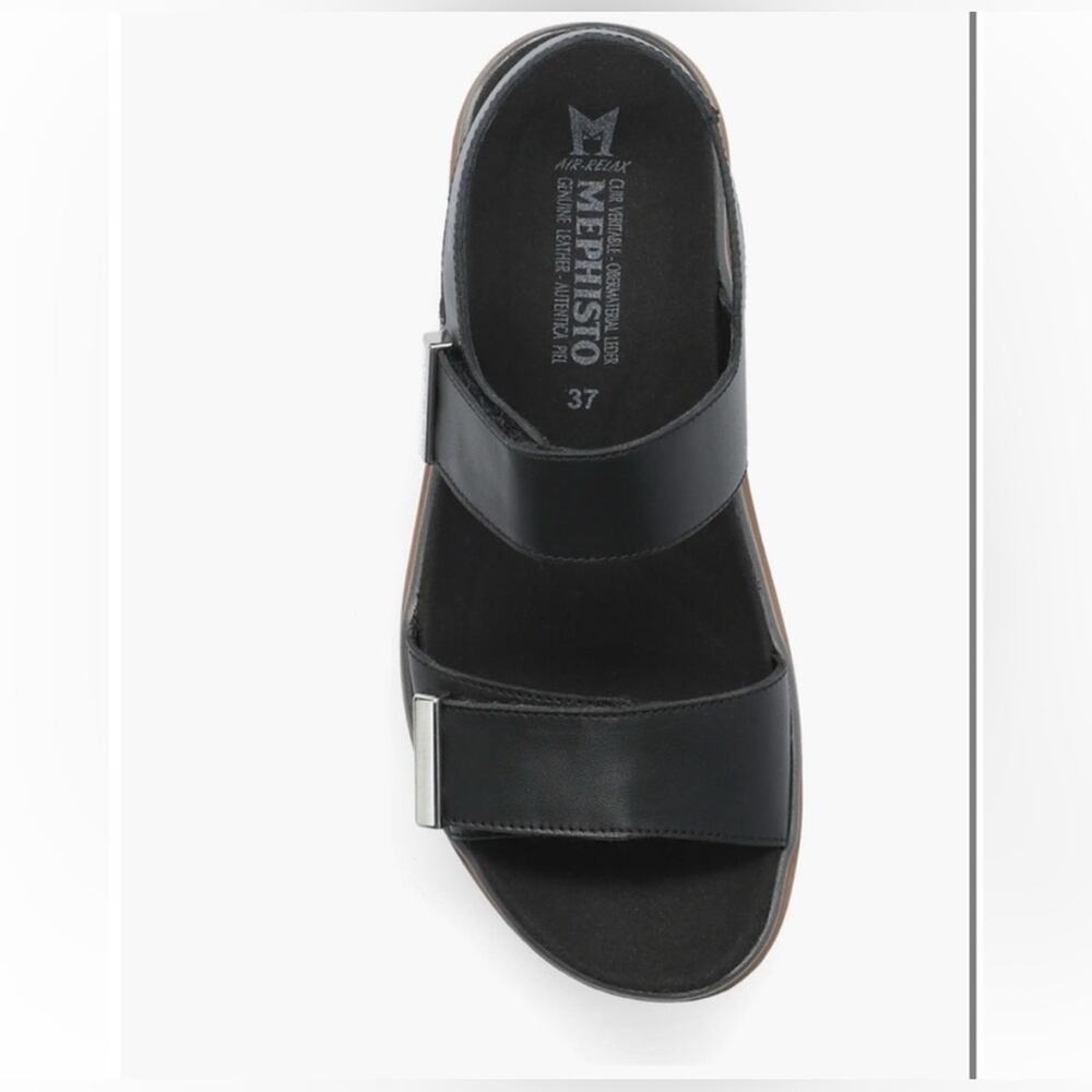 Mephisto Womens Dominica Leather Sandal - Black Leather NEW - Picture 3 of 14